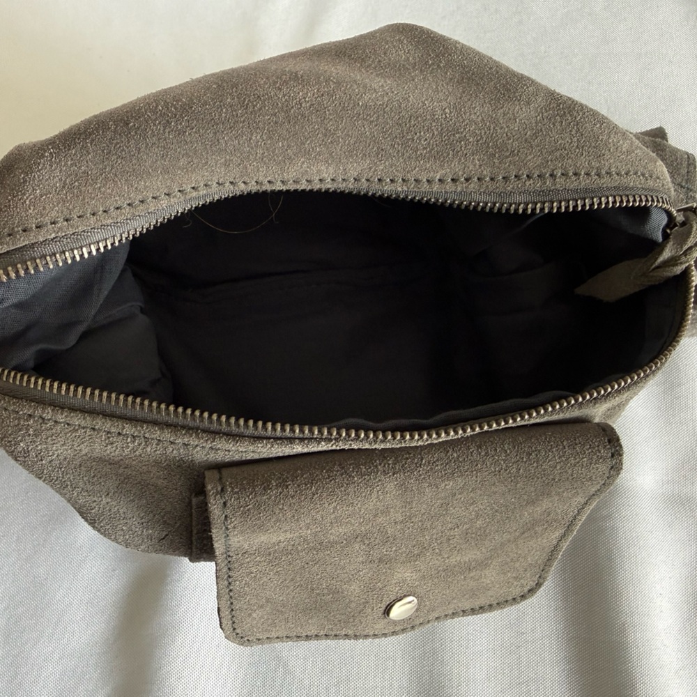 Raj Gray Suede Bag - Picture 3 of 4